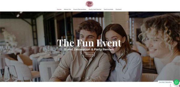 PAGÍNA WEB PROFESIONAL PARA EVENTOS